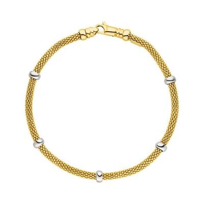 Armband Gold / Weissgold Bicolor 585 Gold