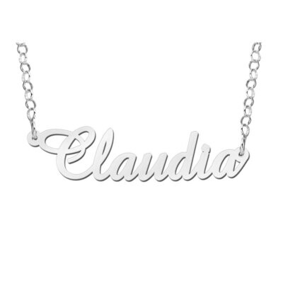 Namenskette - Modell Claudia - 925 Silber