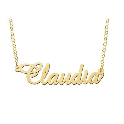 Namenskette - Modell Claudia - 925 Silber vergoldet