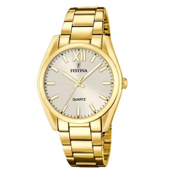 Festina Damenuhr F20640/1 Gold Edelstahl 316L Armband Festina Damenuhr F20640/1 Gold Edelstahl 316L Armband