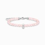 Thomas Sabo Charm-Armband mit Rosenquarz-Beads Silber