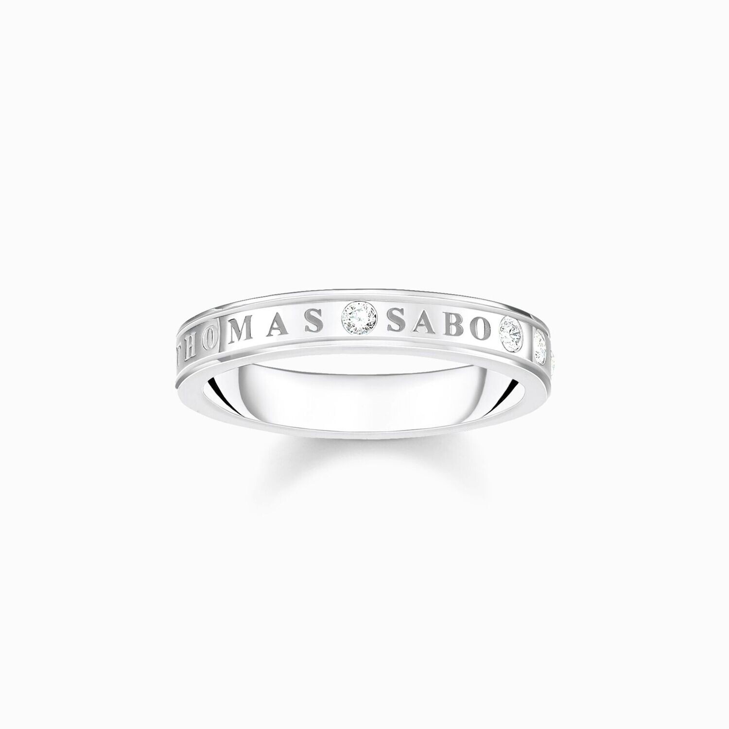 Thomas Sabo Ring mit weißen Steinen Silber