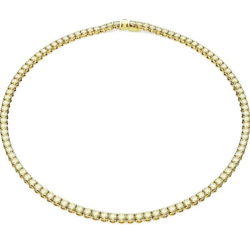 Swarovski Matrix Tennis Halskette
Rundschliff, Klein, Gelb, Goldlegierungsschicht Swarovski Matrix Tennis Halskette
Rundschliff, Klein, Gelb, Goldlegierungsschicht