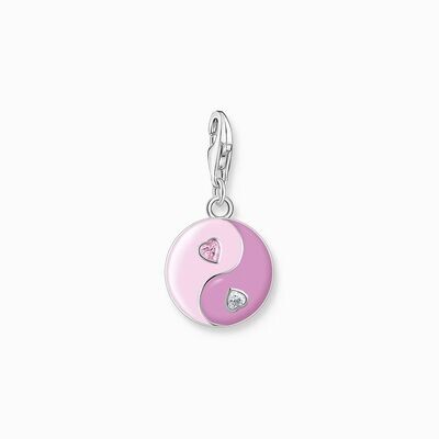 Thomas Sabo Charm-Anhänger pinker Yin & Yang mit Steine Silber Thomas Sabo Charm-Anhänger pinker Yin & Yang mit Steine Silber