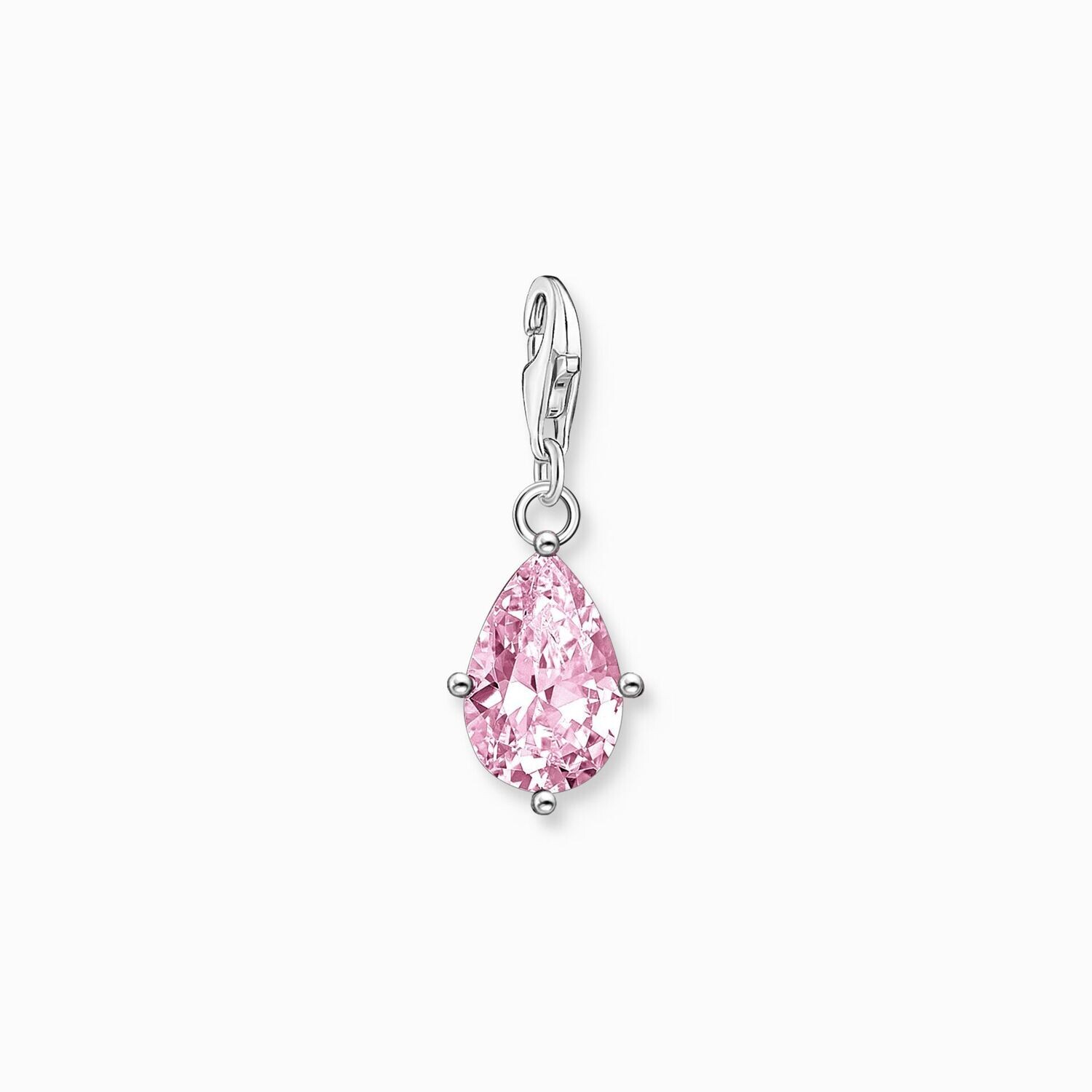 Thomas Sabo Charm-Anhänger pinker Tropfen Silber