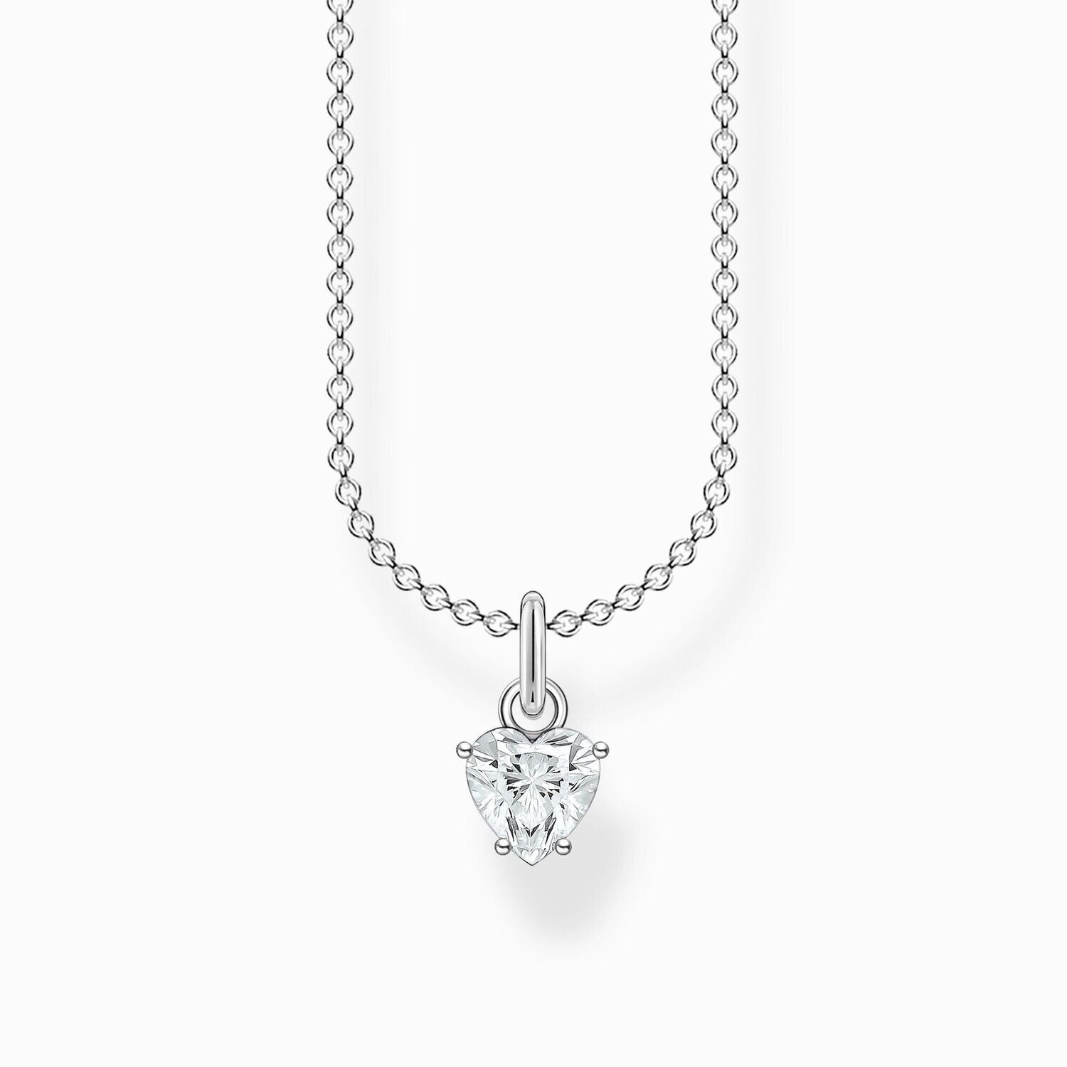 Thomas Sabo Kette weißer Stein silber