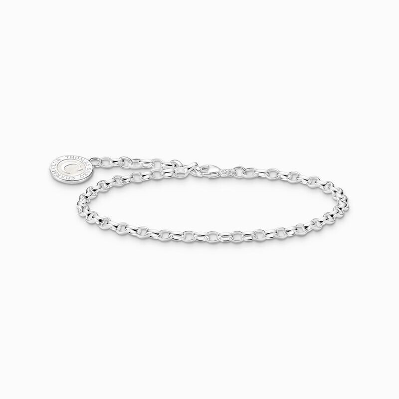 Thomas Sabo Member Charm-Armband (Weitanker) mit weißem Charmista Coin Silber Thomas Sabo Member Charm-Armband (Weitanker) mit weißem Charmista Coin Silber