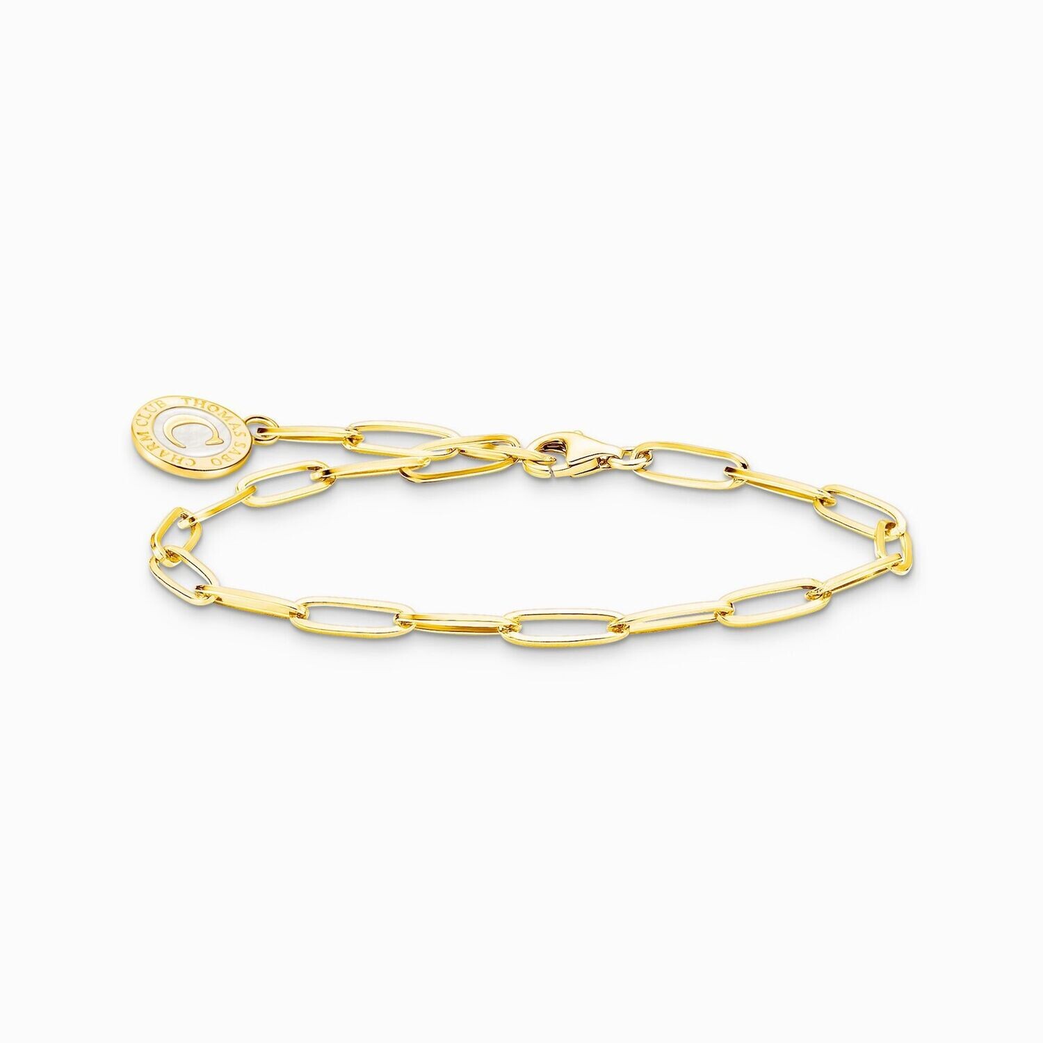 Thomas Sabo Member Charm-Armband (Weitanker) mit weißem Charmista Coin vergoldet