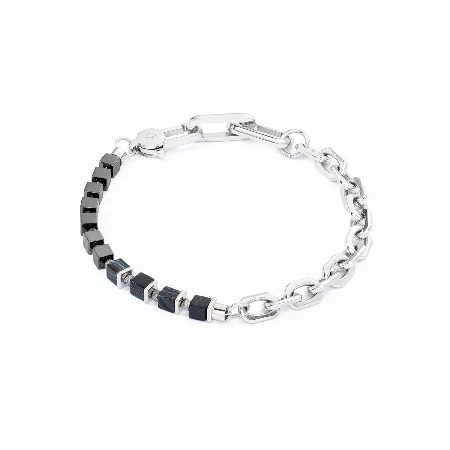 Coeur De Lion Unisex Armband Fusion link chain schwarz
