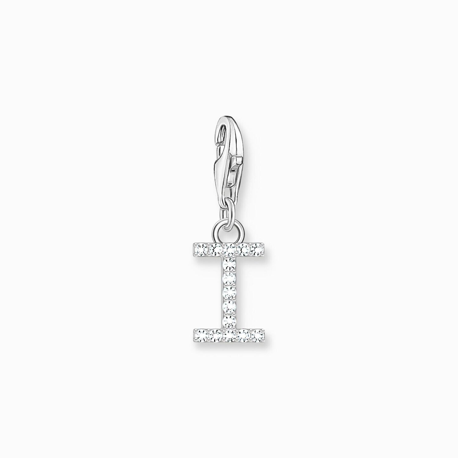 Thomas Sabo Charm-Anhänger Buchstabe I mit weißen Steinen Silber
