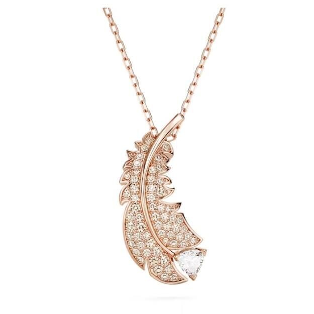 Swarovski Nice Anhänger
Feder, Weiß, Roségold-Legierungsschicht
