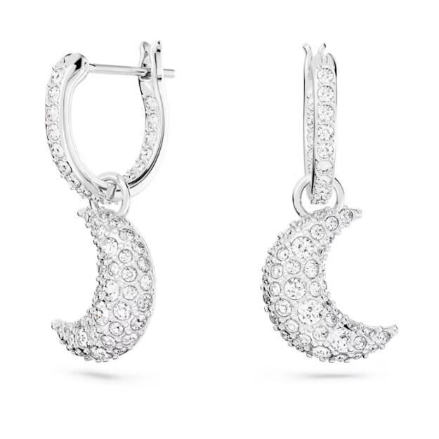 Swarovski Luna Drop-Ohrhänger
Mond, Weiß, Rhodiniert