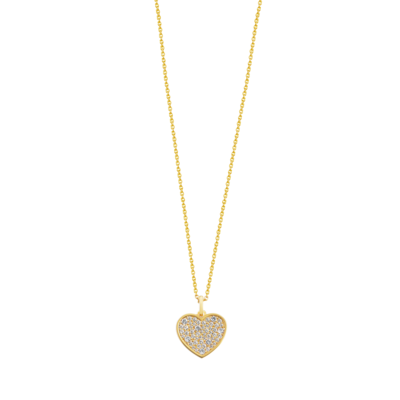 Xenox Halskette LOVE STORY Herz mit Zirkonia goldfarben Xenox Halskette LOVE STORY Herz mit Zirkonia goldfarben