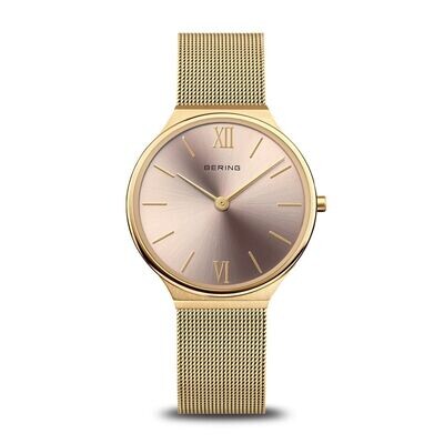 Bering Damenuhr Ultra Slim | gold poliert/gebürstet | 18434-336