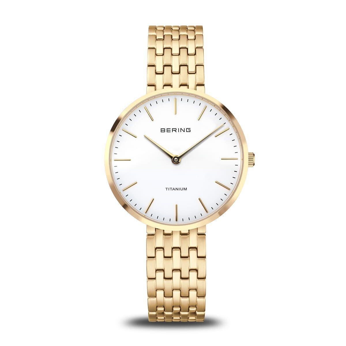 Bering Damenuhr Titanium | gold glänzend | 19334-334