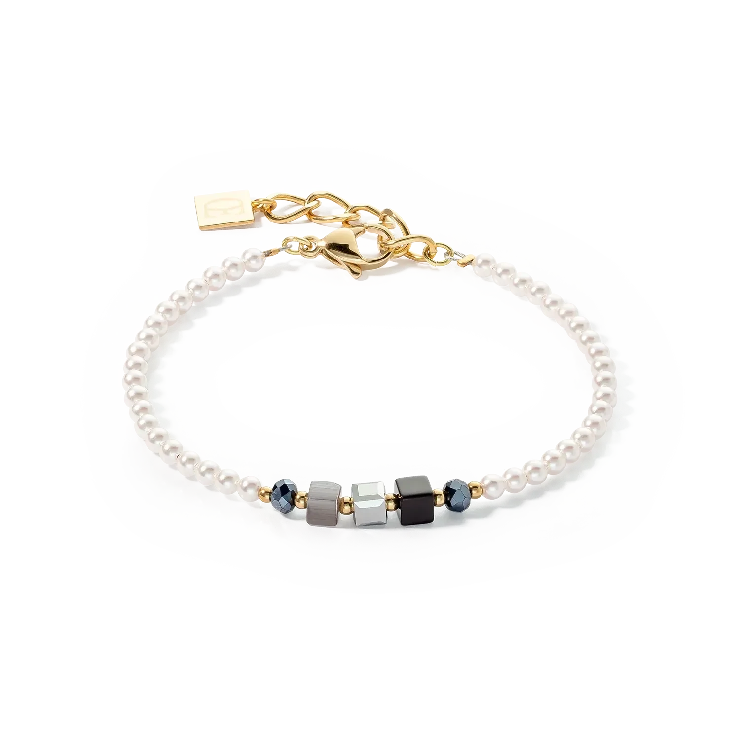Coeur De Lion Armband Princess Pearls & Cubes gold-schwarz
4566301300