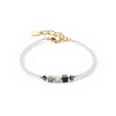 Coeur De Lion Armband Princess Pearls & Cubes gold-schwarz
4566301300
