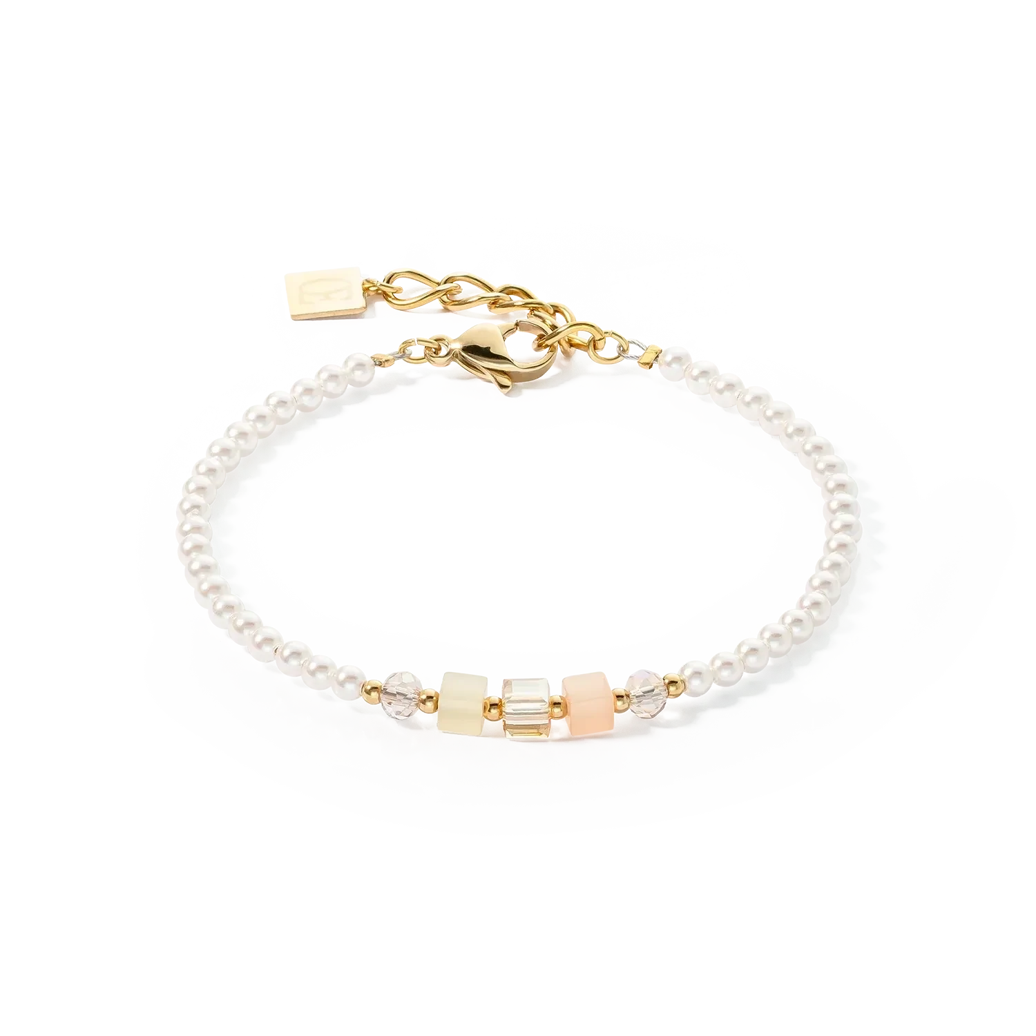 Coeur De Lion Armband Princess Pearls & Cubes gold-beige
4566301000