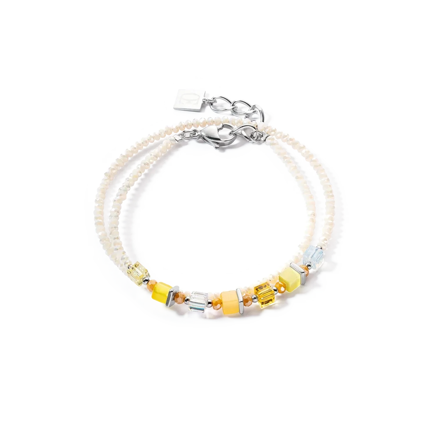 Coeur De Lion Doppelarmband -Joyful Colours Wrap Armband silber gelb
4564300100
