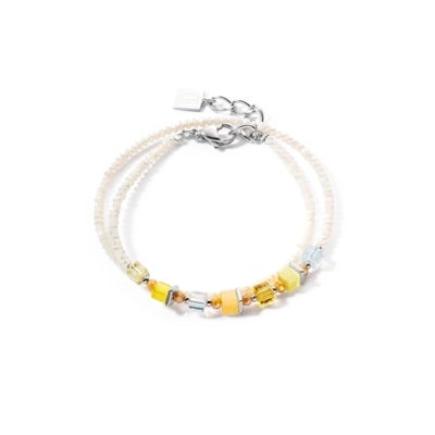 Coeur De Lion Doppelarmband -Joyful Colours Wrap Armband silber gelb
4564300100