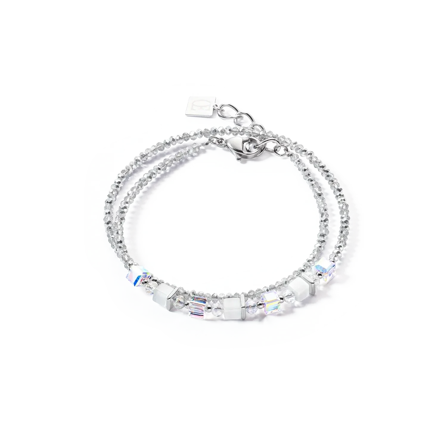 Coeur De Lion Doppelarmband -Joyful Colours Wrap Armband silber weiß
4564301400