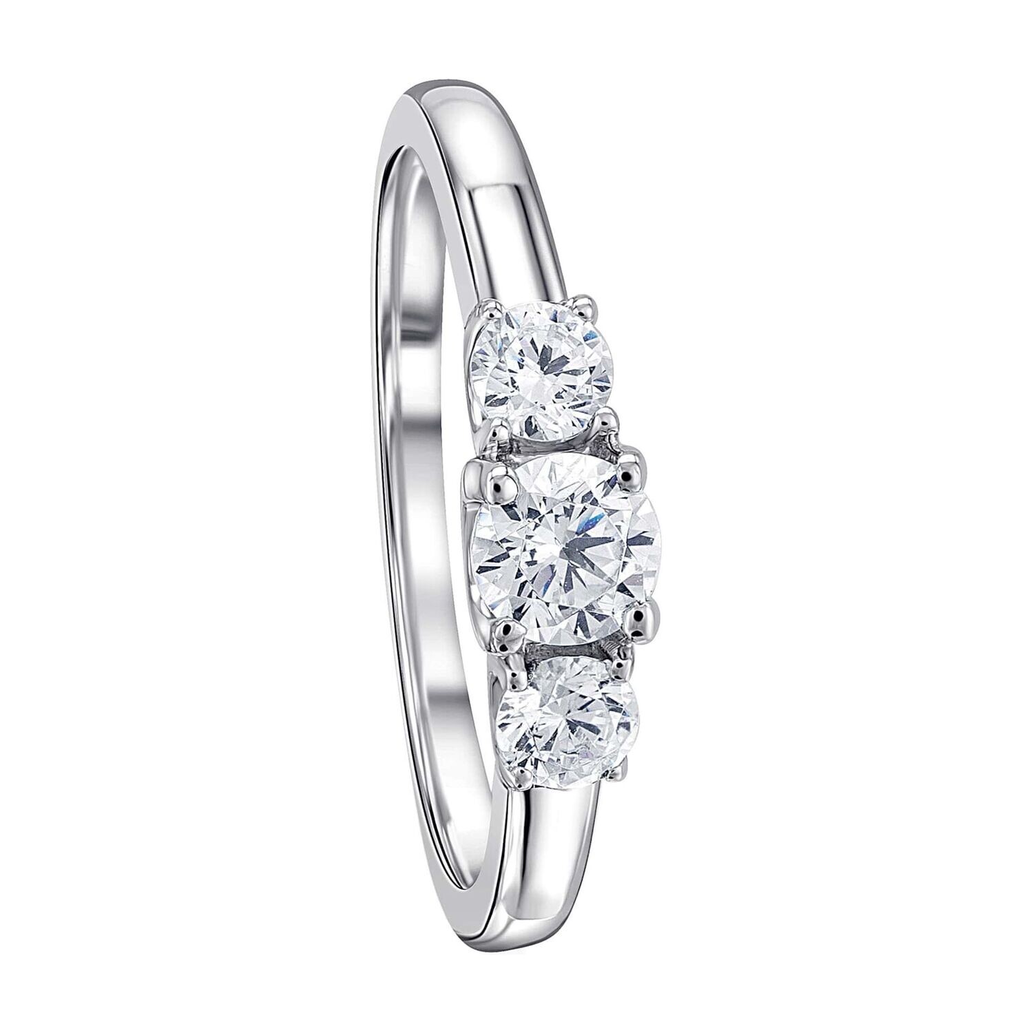 Ring Diamant (Brill.) mit Zertifikat 0,60 ct 585/- Weißgold Ringweite 48 50 52 54 56 58 60