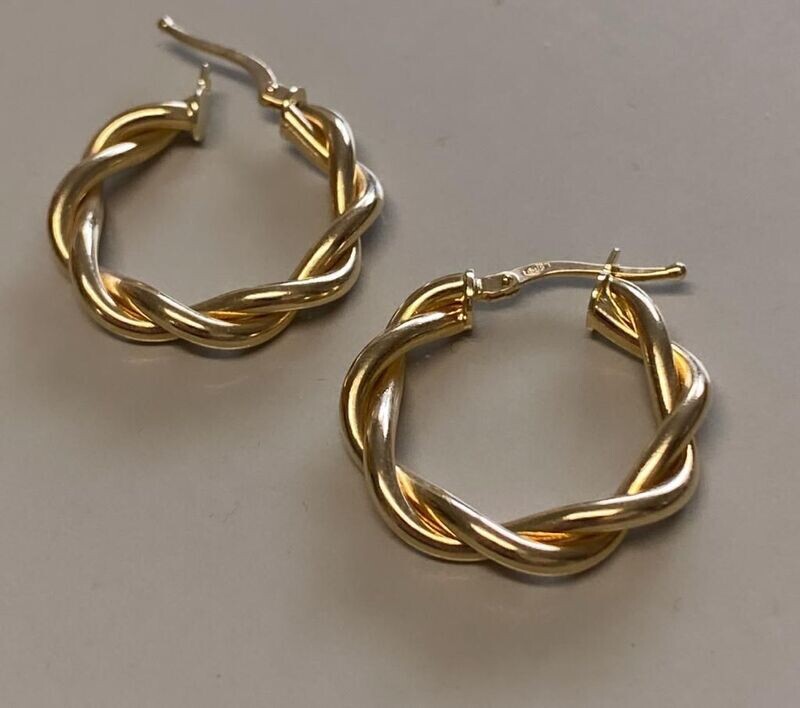 Creole Timeless Gelbgold 23mm Kordell Ohrschmuck Goldschmuck Ohrringe Klappcreolen Creole Gold 585 14 karat