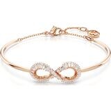 Swarovski 5679443 Hyperbola Armreif, Unendlichkeit, Weiß, Roségold-Legierungsschicht