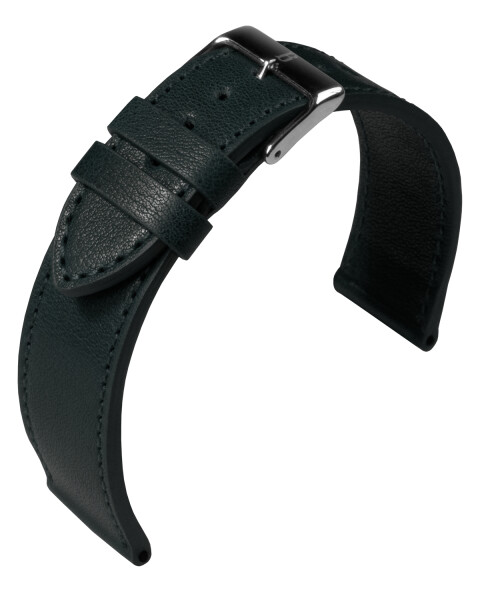 Uhrenband Lederband Echtleder Bauhaus für NOMOS 18 20 22 Schwarz Natur Braun  Grün