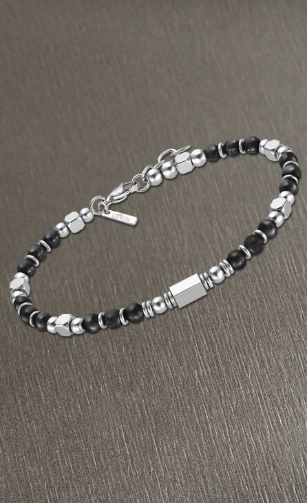 Lotus Style Schmuck Herrenschmuck Armband Herrenarmband Edelstahl Schwarz plattiert