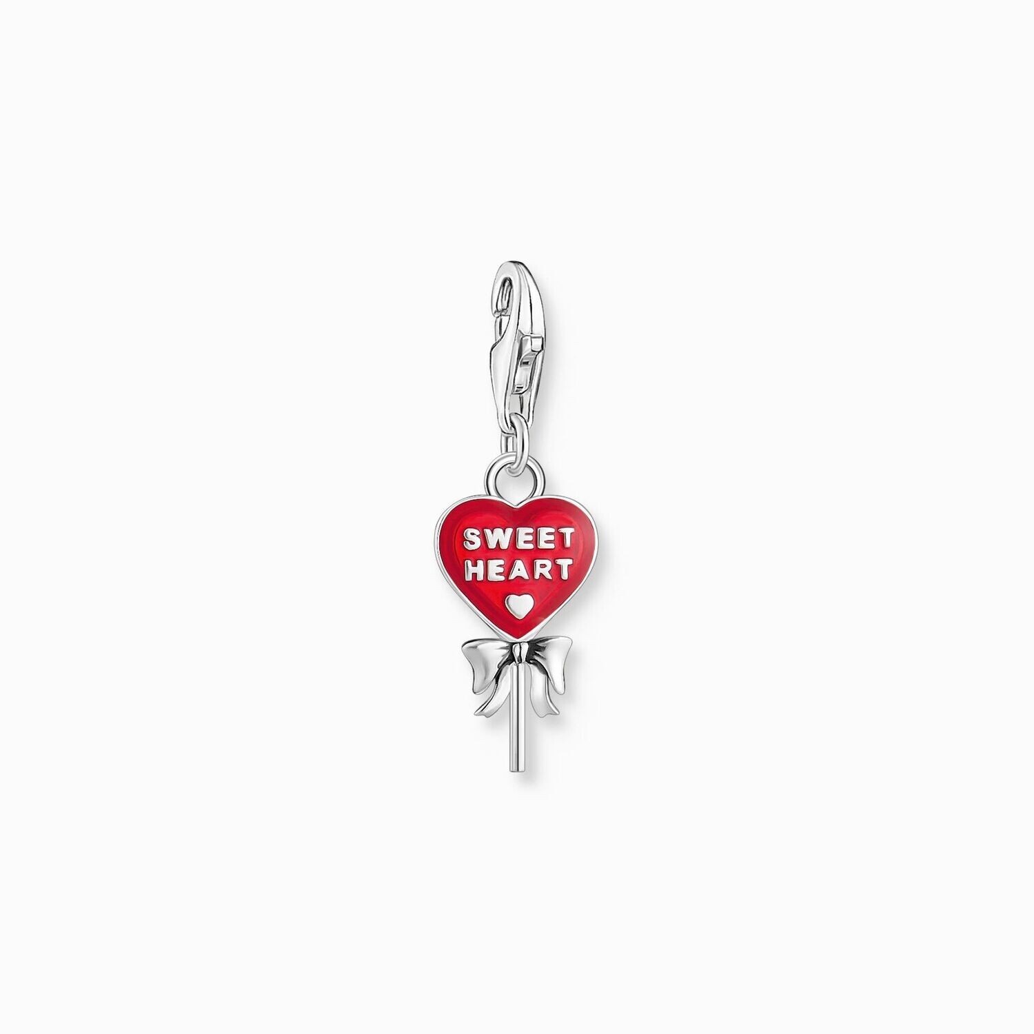 Thomas Sabo Charm-Anhänger roter Herz-Lollipop Silber