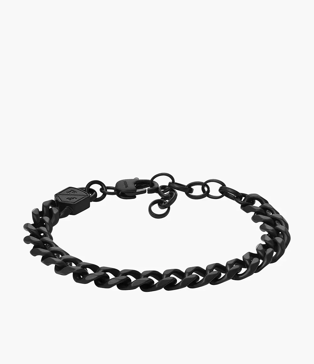 Fossil JF04634001 Gliederarmband Bold Chains Edelstahl schwarz