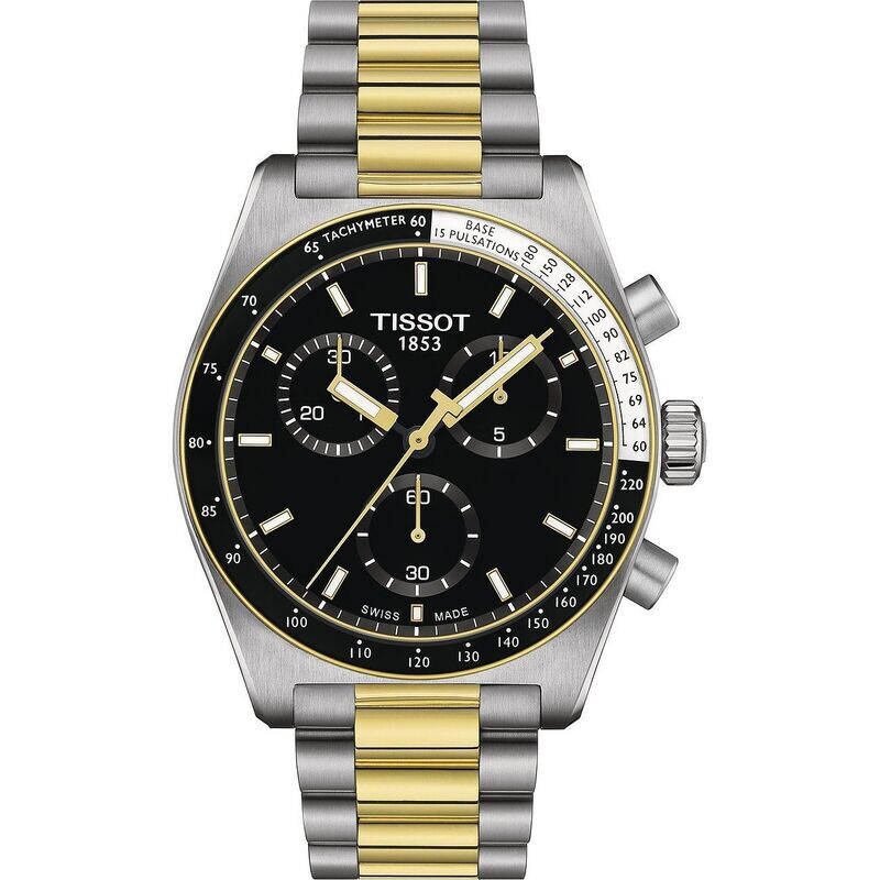 TISSOT PR516 CHRONOGRAPH T1494172205100 Stahl Gold Herrenuhr Bicolor Durchmesser 40 mm