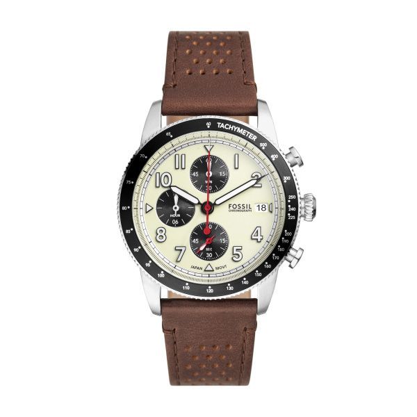 Fossil Uhr Chronograph Sport Tourer Leder braun