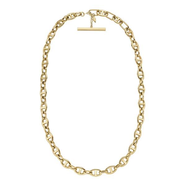 Fossil Ankerkette Heritage D-Link Edelstahl goldfarben
