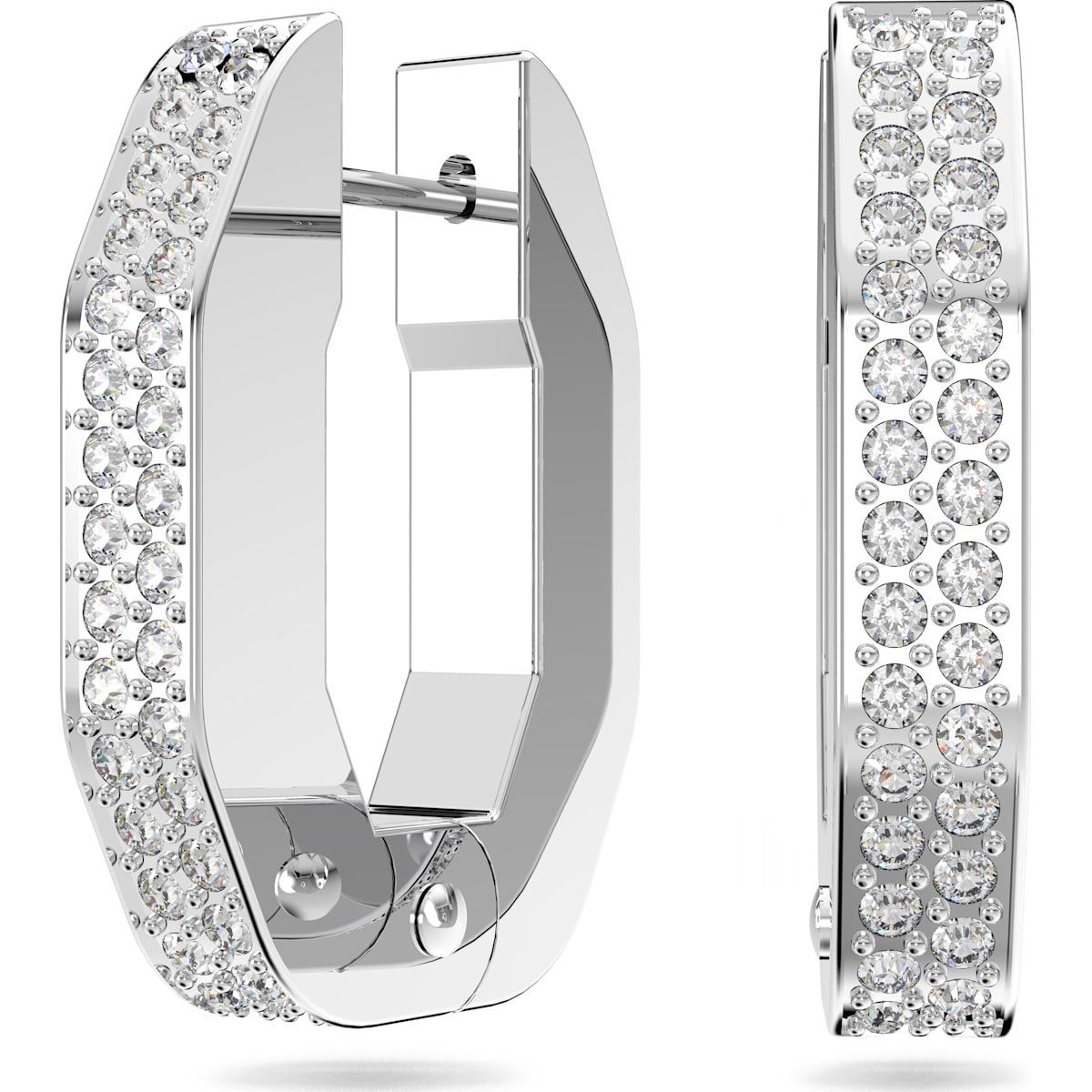 Swarovski Dextera Kreolen
Achteckform, Klein, Weiß, Rhodiniert