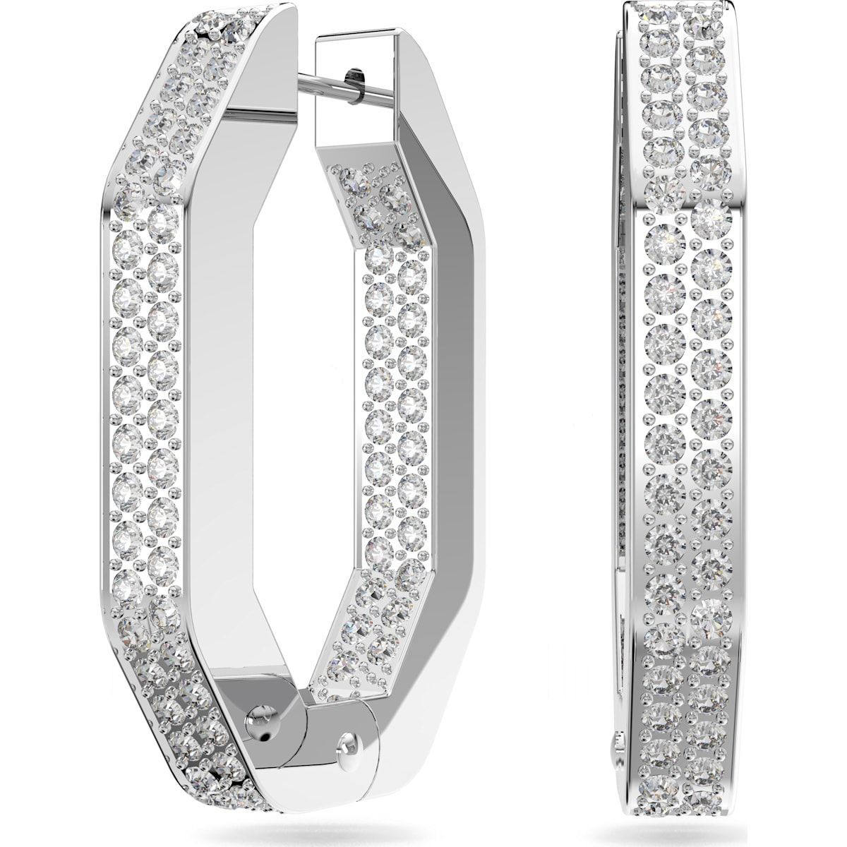 Swarovski Dextera Kreolen
Achteckform, Mittel, Weiß, Rhodiniert