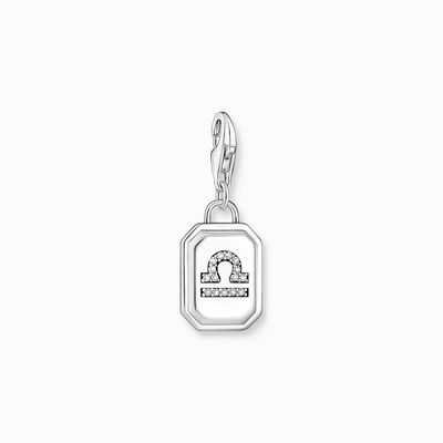 Thomas Sabo Charm-Anhänger Sternzeichen Waage mit Steinen Silber