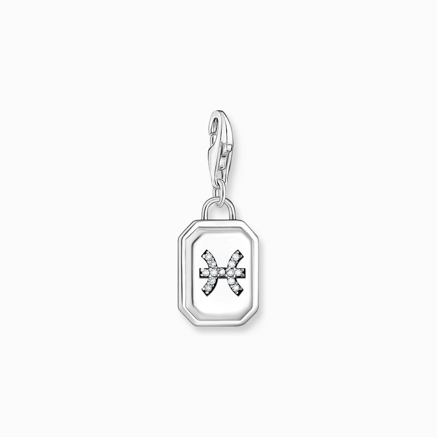 Thomas Sabo Charm-Anhänger Sternzeichen Fische mit Steinen Silber