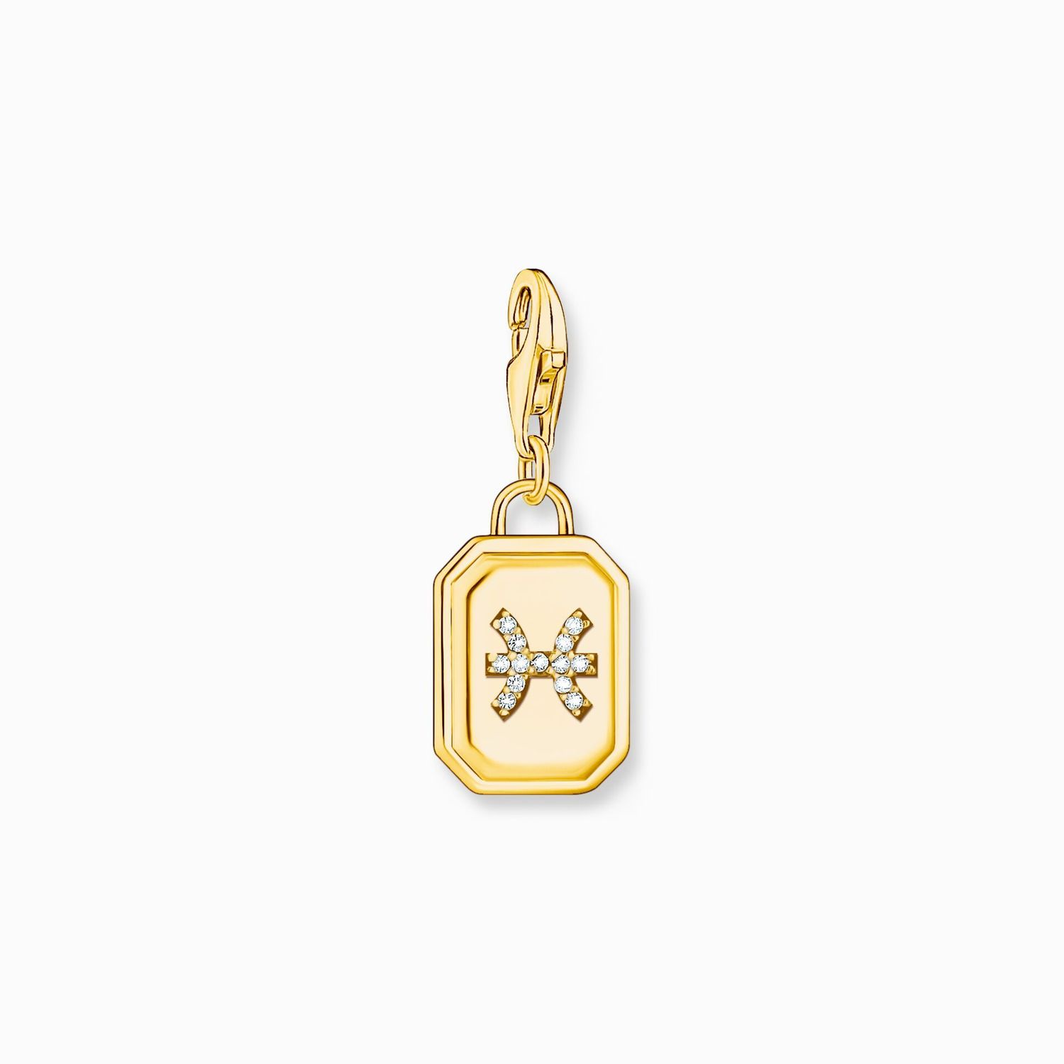 Thomas Sabo Charm-Anhänger Sternzeichen Fische mit Steinen vergoldet
