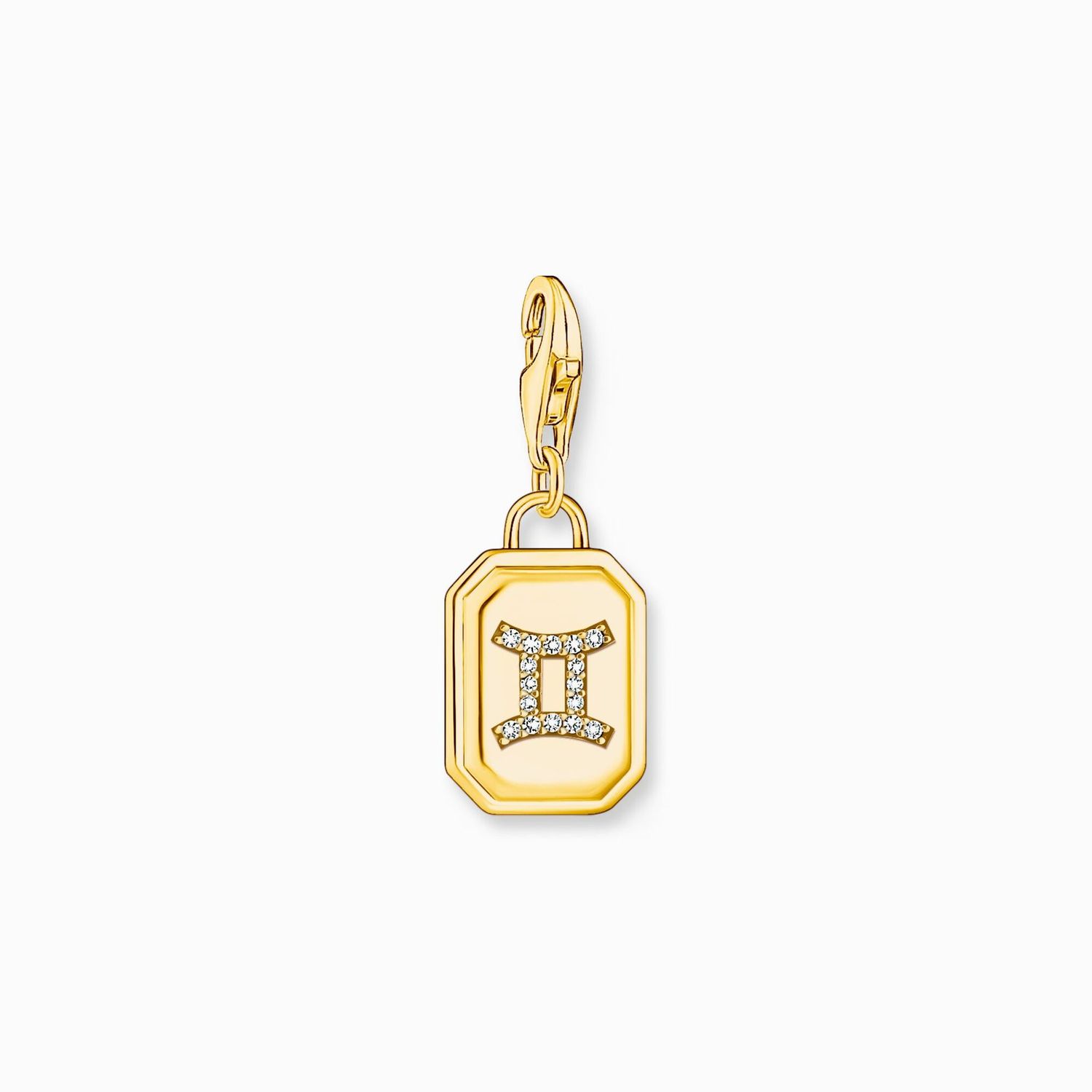Thomas Sabo Charm-Anhänger Sternzeichen Zwilling mit Steinen vergoldet