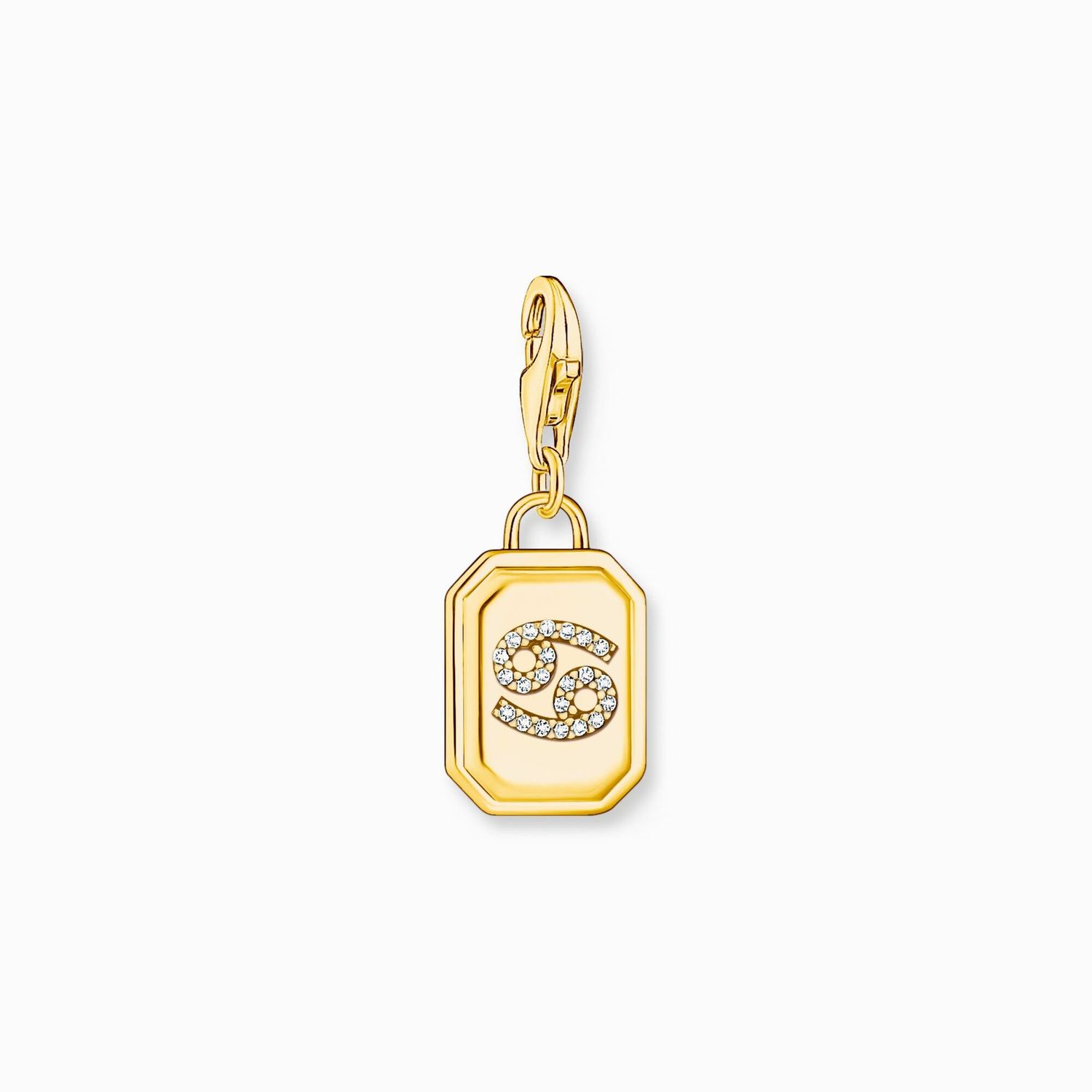 Thomas Sabo Charm-Anhänger Sternzeichen Krebs mit Steinen vergoldet