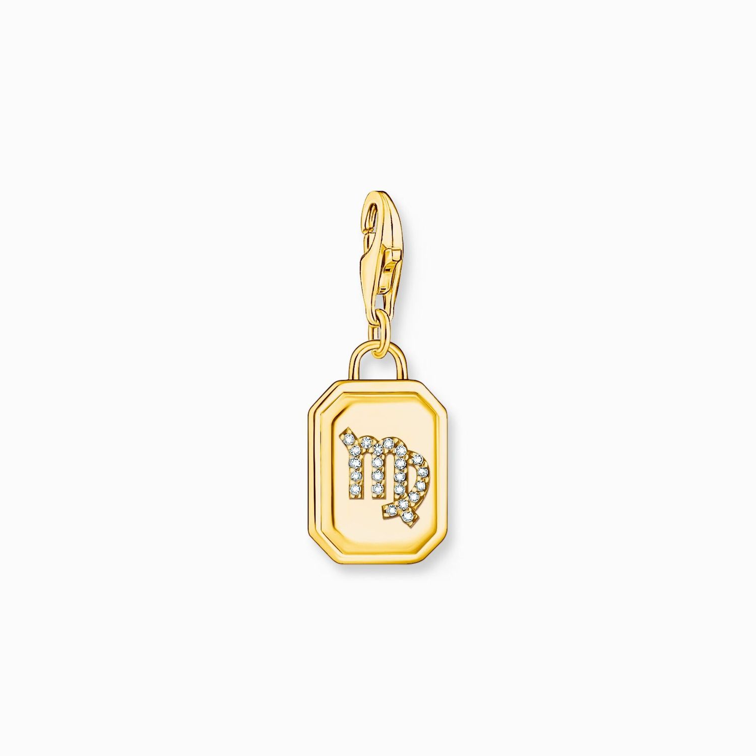 Thomas Sabo Charm-Anhänger Sternzeichen Jungfrau mit Steinen vergoldet