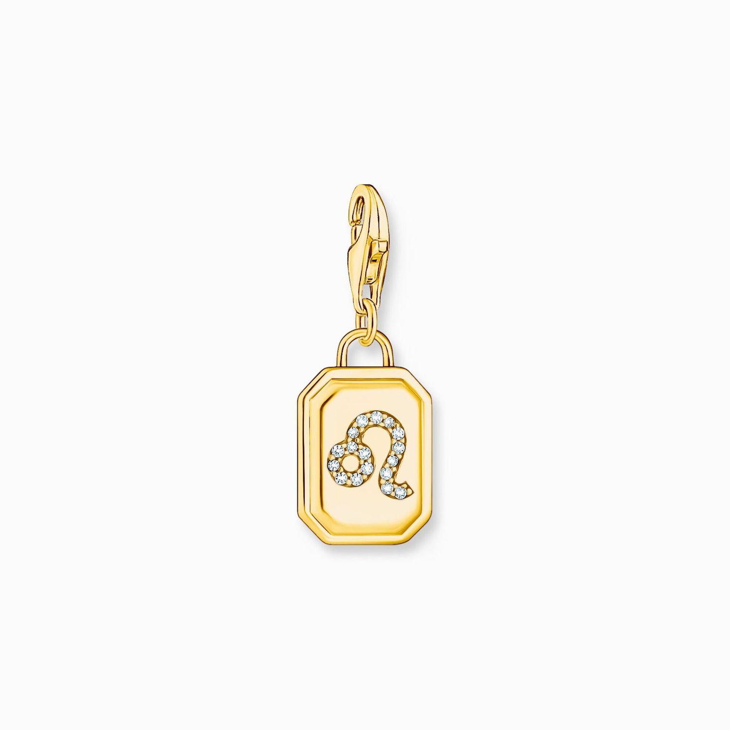 Thomas Sabo Charm-Anhänger Sternzeichen Löwe mit Steinen vergoldet