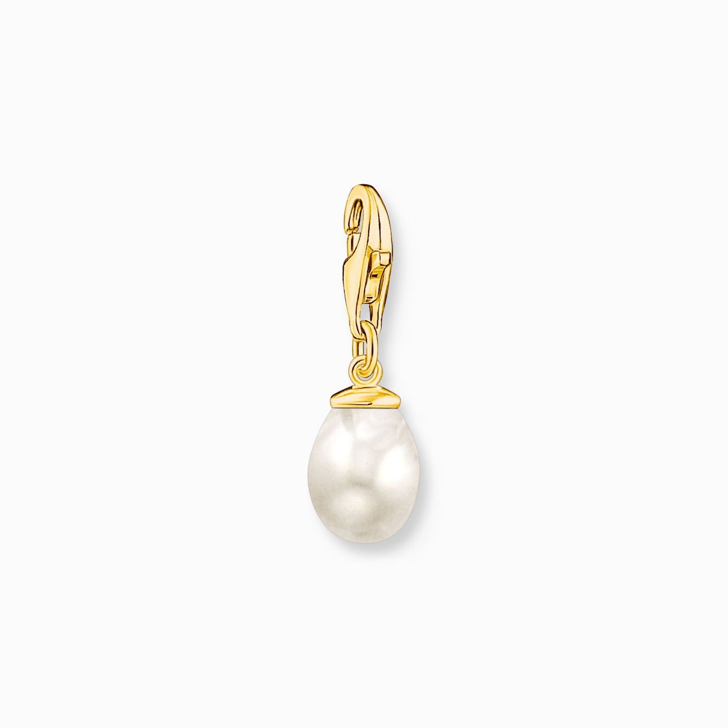 Thomas Sabo Charm-Anhänger weiße Perle vergoldet
