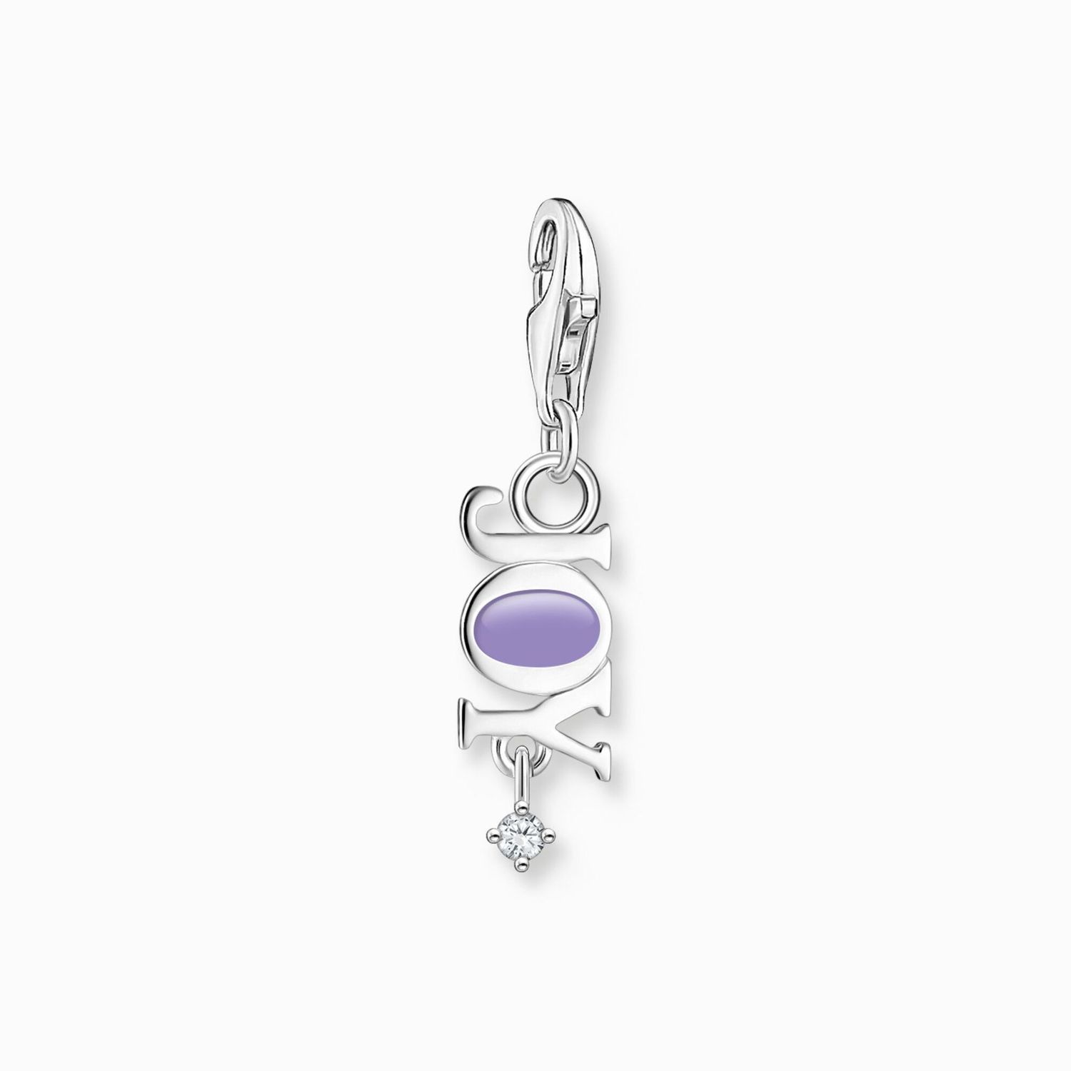 Thomas Sabo Charm-Anhänger Joy mit weißem Stein Silber