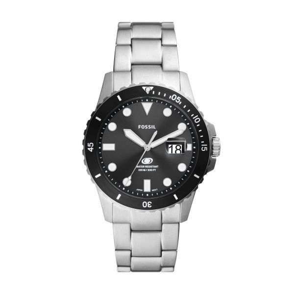 Fossil Uhr Fossil Blue Dive 3-Zeiger-Werk Datum Edelstahl