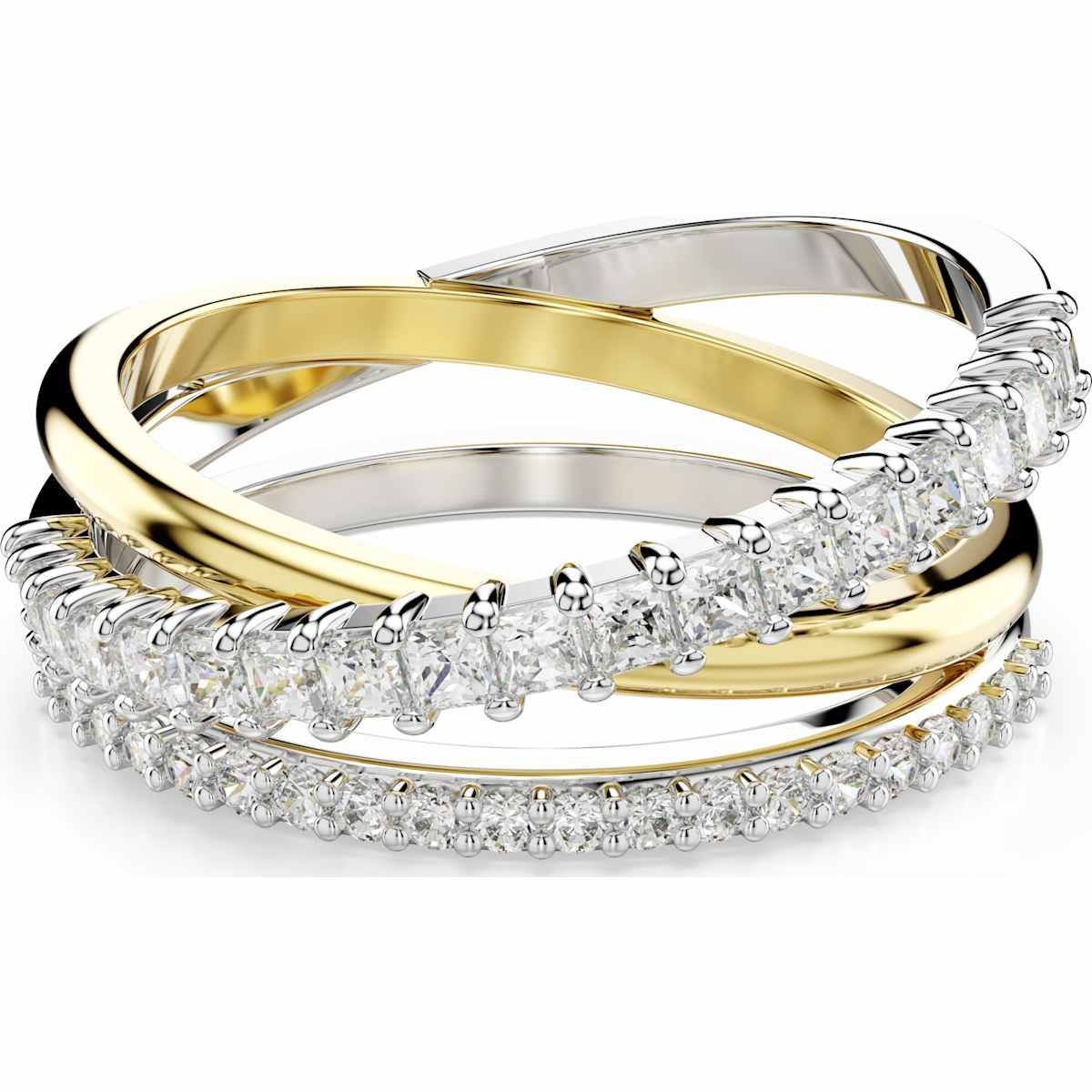 Swarovski Hyperbola Ring (55)
Verschiedene Schliffe, Weiß, Metallmix