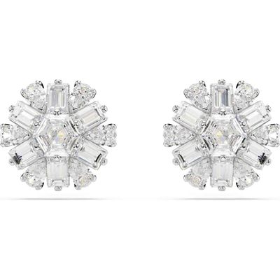 Swarovski Idyllia Ohrstecker Verschiedene Schliffe, Schneeflocke, Weiß, Rhodiniert Swarovski Idyllia Ohrstecker Verschiedene Schliffe, Schneeflocke, Weiß, Rhodiniert