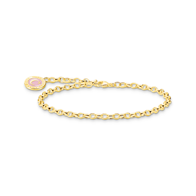 Thomas Sabo Armkette 19cm  für Charms Anhänger MEMBER CHARM-ARMBAND MIT PINKEM CHARMISTA COIN VERGOLDET
X0287-427-39-L19